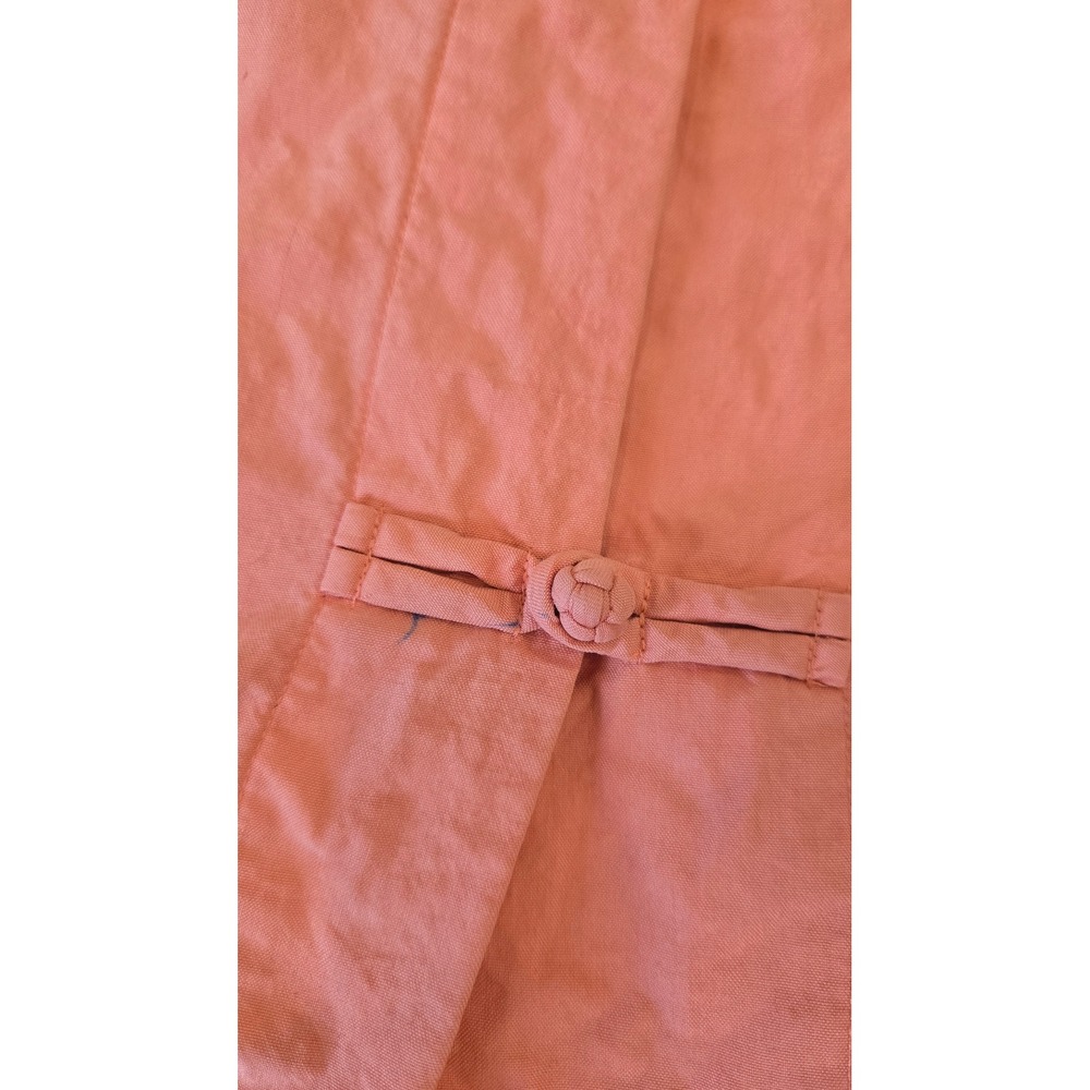 Vintage Absolute Pink 100% Silk Mandarin Collar Frog Closure Jacket Large - Picture 4 of 8